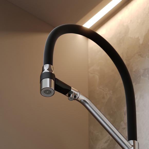 Смеситель для кухни Sancos Orta SC4008CH Хром Черный Смеситель для кухни Sancos Orta SC4008CH Хром Черный