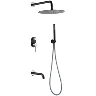 Душевая система Boheme Uno 464-2-BCR Черная матовая Хром