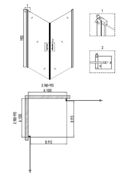 Душевой уголок Niagara Nova 100х100 NG-6604-08 профиль Хром стекло прозрачное Душевой уголок Niagara Nova 100х100 NG-6604-08 профиль Хром стекло прозрачное
