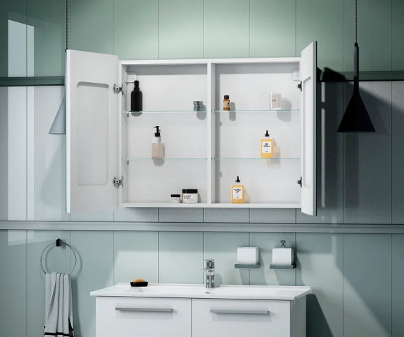 Зеркальный шкаф Континент Allure LED 100 МВК044 с подсветкой Белый Зеркальный шкаф Континент Allure LED 100 МВК044 с подсветкой Белый