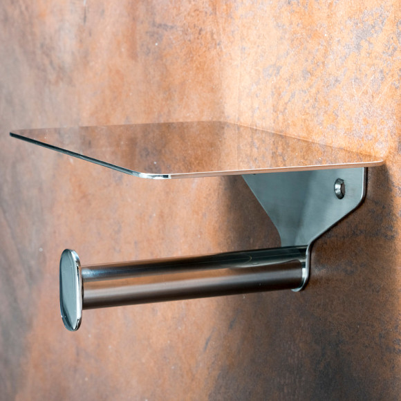 Держатель туалетной бумаги Bemeta Organic 157112151 с полочкой Хром Держатель туалетной бумаги Bemeta Organic 157112151 с полочкой Хром