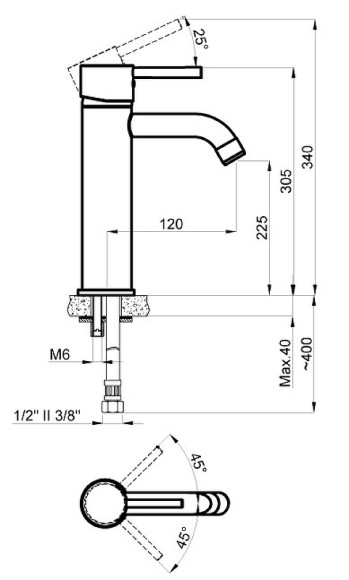 Смеситель для раковины Azario Tasco AZ-15164551 Хром