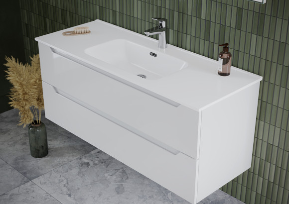 Тумба под раковину Sancos Norma 2.0 100 NR2.0100W подвесная Белый глянец