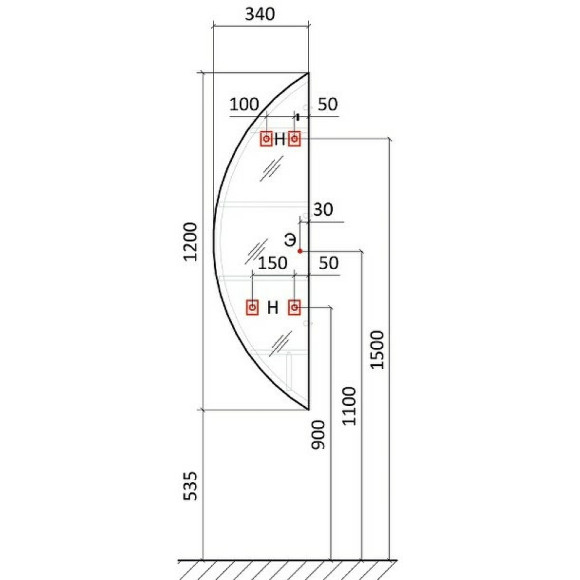 Зеркало-пенал Jorno Solis New 34 SolN.11.34/W/JR с подсветкой с бесконтактным выключателем Зеркало-пенал Jorno Solis New 34 SolN.11.34/W/JR с подсветкой с бесконтактным выключателем