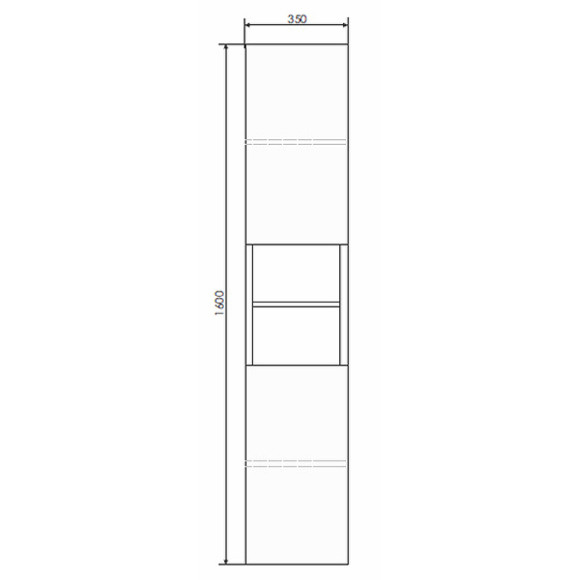 Шкаф пенал Comforty Верона 35-Н 00004142368 подвесной Дуб белый