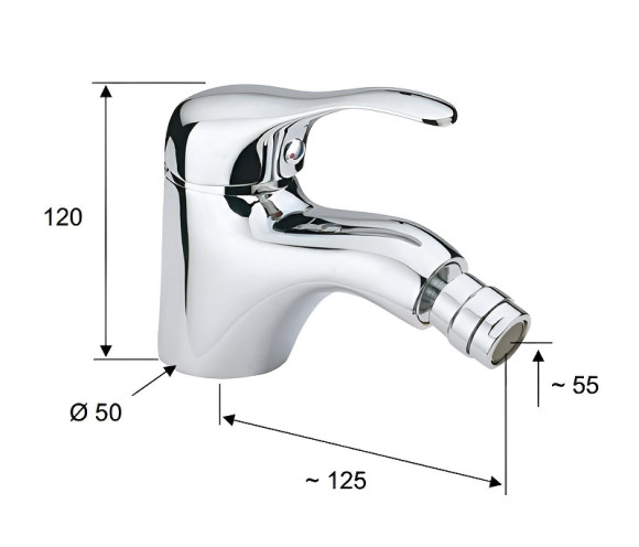 Смеситель для биде Remer Musa M21 Хром