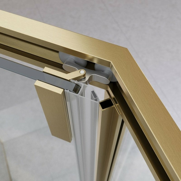 Душевой уголок Cezares Relax-304 100x100 RELAX-304-P-1-100-C-BORO профиль Брашированное золото стекло прозрачное Душевой уголок Cezares Relax-304 100x100 RELAX-304-P-1-100-C-BORO профиль Брашированное золото стекло прозрачное