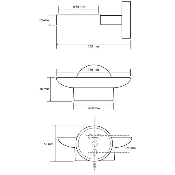 Мыльница Bemeta Amber 155108042 Медное золото матовое