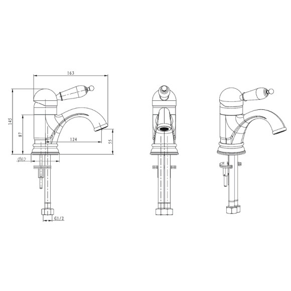 Смеситель для раковины Boheme Brillante Ripresa 341 Хром