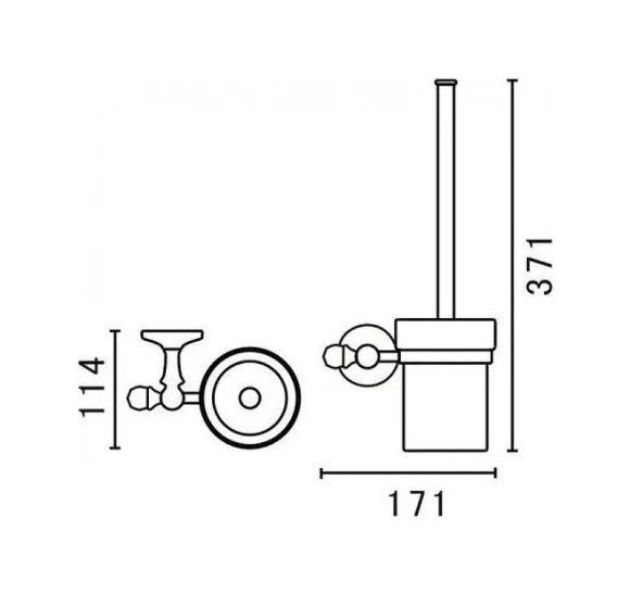 Ершик для унитаза Art&Max Antic Crystal AM-E-2681SJ-Do Золото