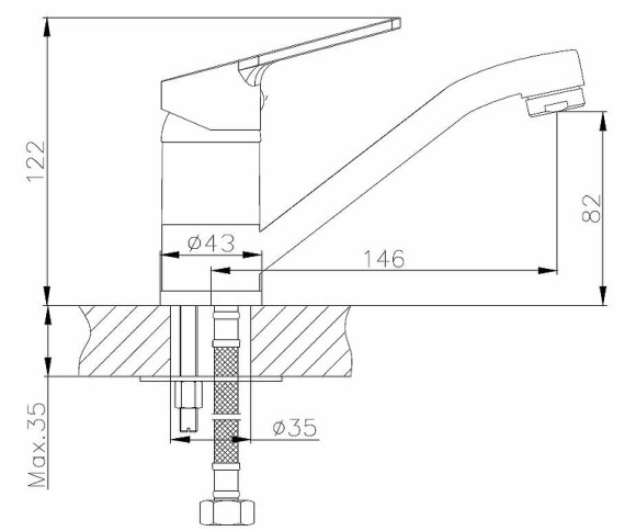 Смеситель для раковины ESKO Saint-Petersburg SPb 15 Хром