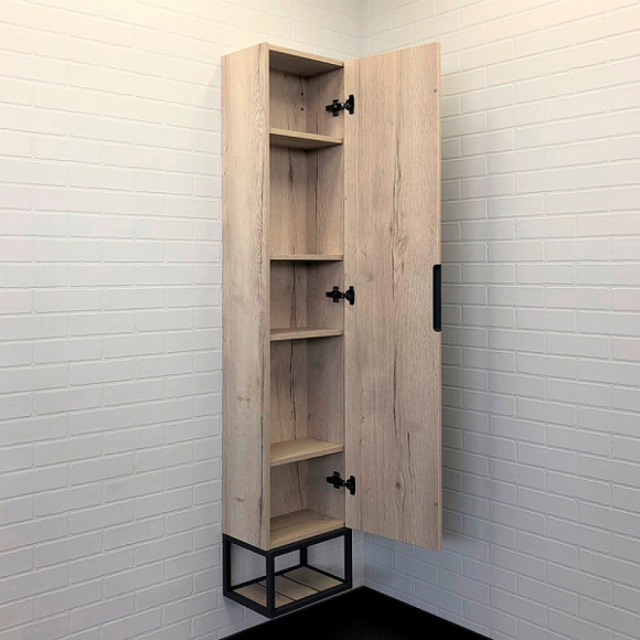 Шкаф пенал Comforty Порто 35 00-00009981 подвесной Дуб дымчатый Шкаф пенал Comforty Порто 35 00-00009981 подвесной Дуб дымчатый