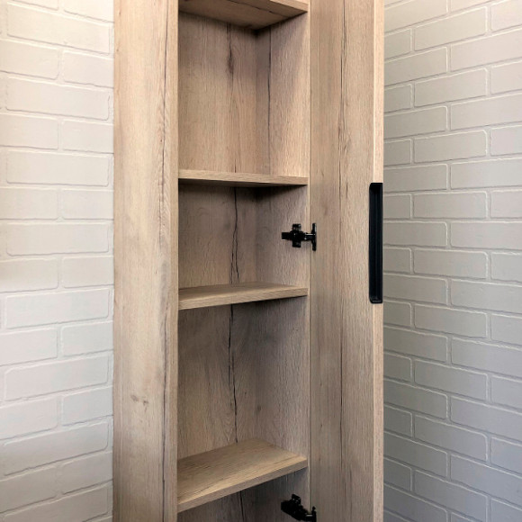 Шкаф пенал Comforty Порто 35 00-00009981 подвесной Дуб дымчатый Шкаф пенал Comforty Порто 35 00-00009981 подвесной Дуб дымчатый