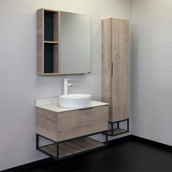 Шкаф пенал Comforty Порто 35 00-00009981 подвесной Дуб дымчатый Шкаф пенал Comforty Порто 35 00-00009981 подвесной Дуб дымчатый