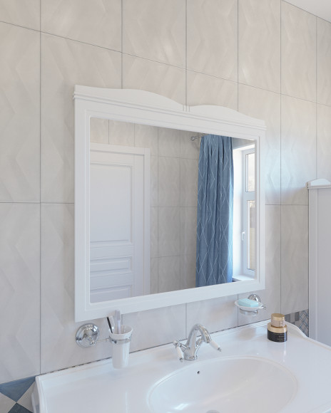 Зеркало Caprigo Borgo 100 33432-B231 Белое матовое