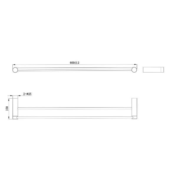 Полотенцедержатель Raiber Graceful RPB-80002 Черный матовый Полотенцедержатель Raiber Graceful RPB-80002 Черный матовый