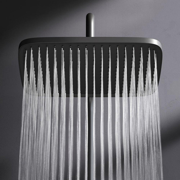 Душевая система AM.PM Func F078F222 с термостатом Черная матовая