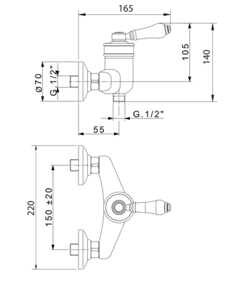Смеситель для душа Migliore Ermitage 18620 Хром