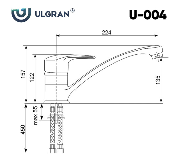 Смеситель для кухни Ulgran Classic U-004-307 Терракот Смеситель для кухни Ulgran Classic U-004-307 Терракот