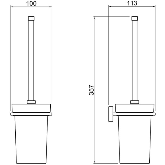 Ершик для унитаза Aquatek Либра AQ4310CR Хром Ершик для унитаза Aquatek Либра AQ4310CR Хром
