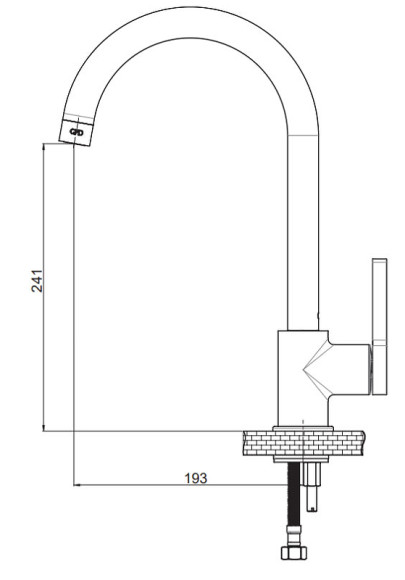 Смеситель для кухни GPD Gildo MTE165-K-R Хром Розовое золото Смеситель для кухни GPD Gildo MTE165-K-R Хром Розовое золото