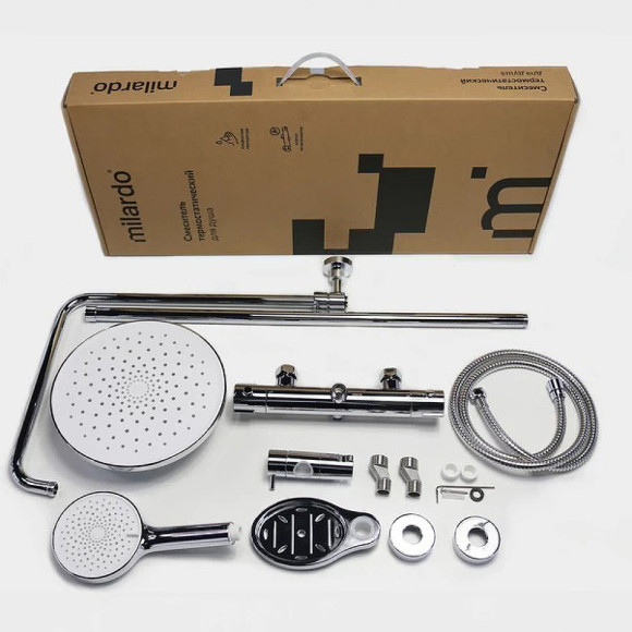 Душевая система Milardo Ideal Spa ILSSBTHM89 с термостатом Хром