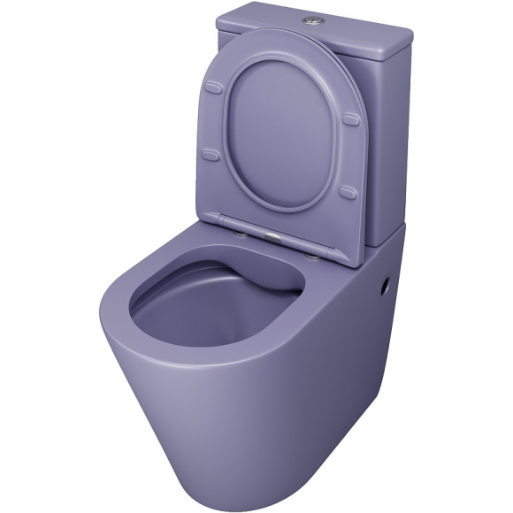Унитаз компакт Grossman Color GR-4480LIMS Фиолетовый матовый с бачком и сиденьем Микролифт Унитаз компакт Grossman Color GR-4480LIMS Фиолетовый матовый с бачком и сиденьем Микролифт