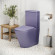 Унитаз компакт Grossman Color GR-4480LIMS Фиолетовый матовый с бачком и сиденьем Микролифт Унитаз компакт Grossman Color GR-4480LIMS Фиолетовый матовый с бачком и сиденьем Микролифт