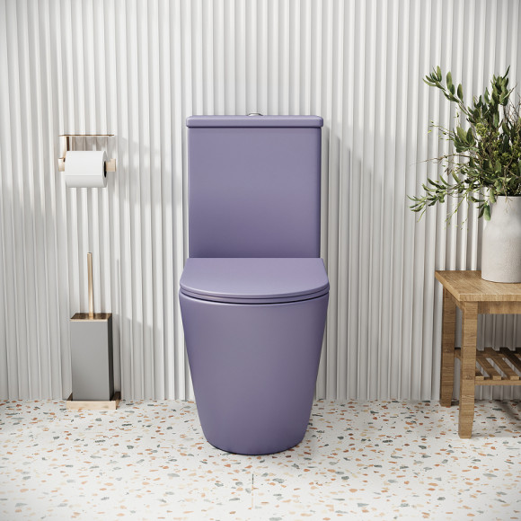 Унитаз компакт Grossman Color GR-4480LIMS Фиолетовый матовый с бачком и сиденьем Микролифт Унитаз компакт Grossman Color GR-4480LIMS Фиолетовый матовый с бачком и сиденьем Микролифт