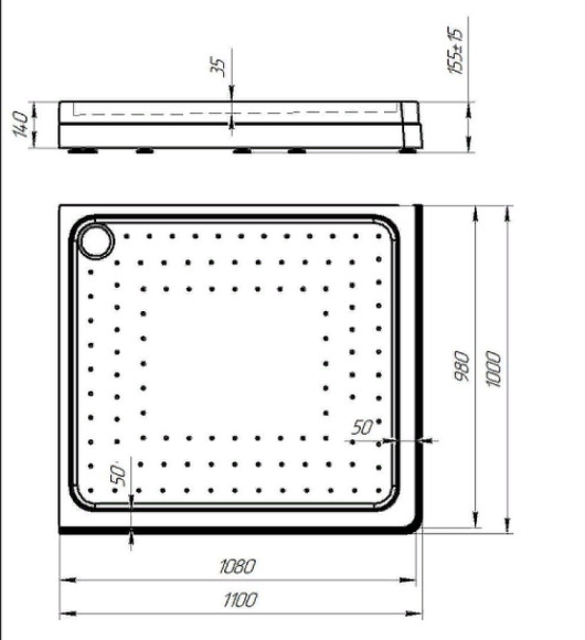 Акриловый поддон для душа Radomir 110x100x17 L 1-11-0-1-0-123 Белый Акриловый поддон для душа Radomir 110x100x17 L 1-11-0-1-0-123 Белый