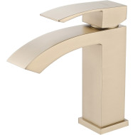 Смеситель для раковины Abber Wasserfall AF8610G Золото матовое