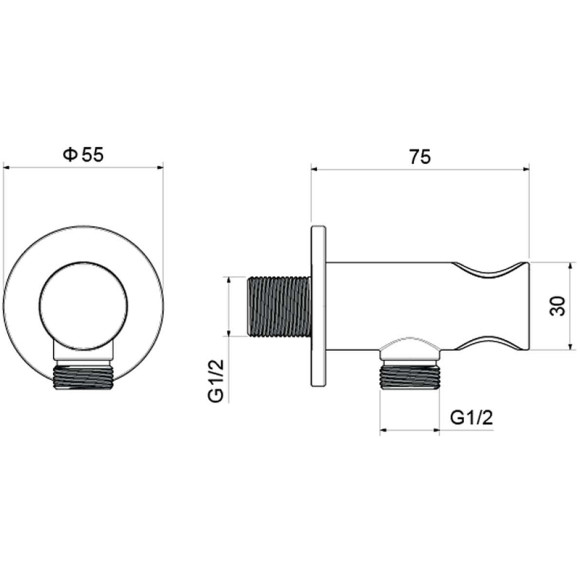 Шланговое подключение Aquatek AQ2464MB Черное матовое