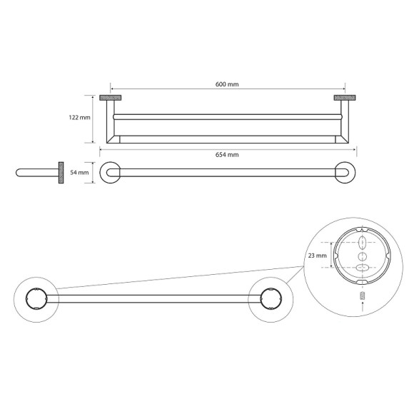 Полотенцедержатель Bemeta Stella 166204052 двойной Хром
