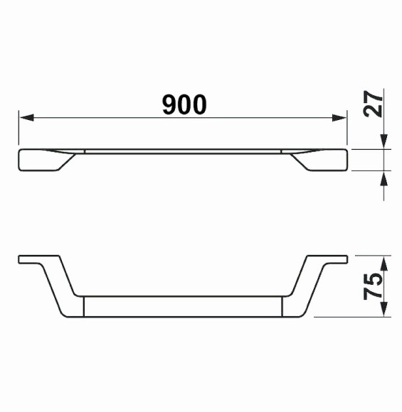 Полотенцедержатель Art&Max Gina 90 AM-G-2736-90-Nr Черный Полотенцедержатель Art&Max Gina 90 AM-G-2736-90-Nr Черный