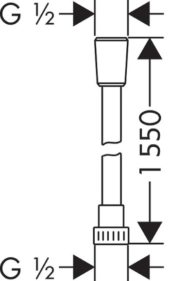 Душевой шланг WeltWasser WW BS 1550 PL 10000001949 Серебристо-серый
