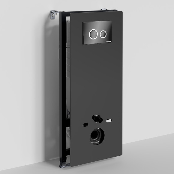 Инсталляция WasserKRAFT Abens 20TLT.010.ME.BL.PB01 для унитаза Черное стекло с Черной глянцевой клавишей смыва Инсталляция WasserKRAFT Abens 20TLT.010.ME.BL.PB01 для унитаза Черное стекло с Черной глянцевой клавишей смыва