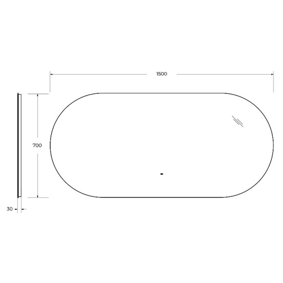 Зеркало Cezares Vague 150 CZR-SPC-VAGUE-1500-700-MOV с подсветкой с сенсорным выключателем и подогревом