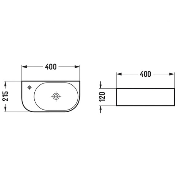 Раковина Vincea 40 L VBS-506L Белая