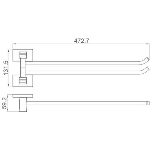 Полотенцедержатель Gappo G0712 поворотный Хром