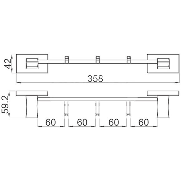 Вешалка для полотенец Gappo G0716-36 Черная матовая Вешалка для полотенец Gappo G0716-36 Черная матовая