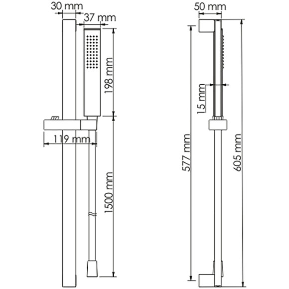 Душевой гарнитур WasserKRAFT A143 Хром Душевой гарнитур WasserKRAFT A143 Хром