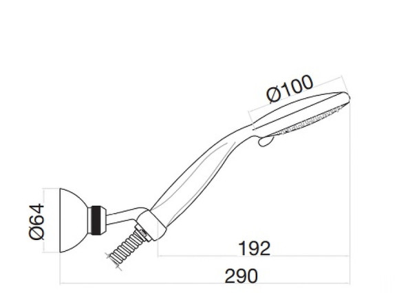 Душевой гарнитур Webert AC0489015 Хром Душевой гарнитур Webert AC0489015 Хром
