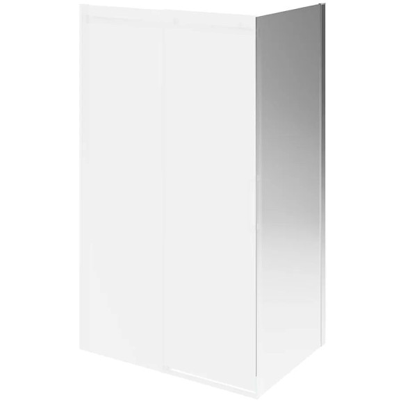 Душевая стенка Kerama Marazzi Cristallo 90 CT.90.FP.BN профиль Брашированный никель стекло прозрачное