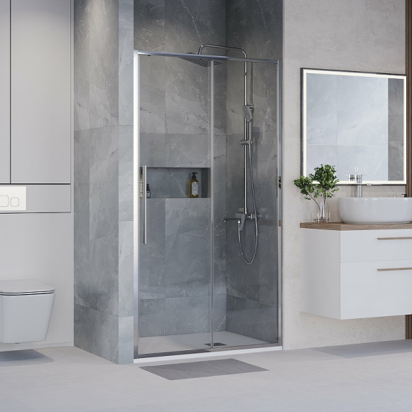 Душевая дверь Niagara Nova 130 NG-64-13A профиль Хром стекло прозрачное Душевая дверь Niagara Nova 130 NG-64-13A профиль Хром стекло прозрачное