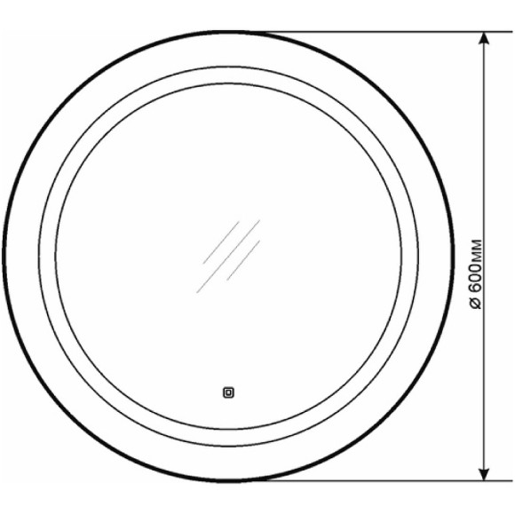 Зеркало Comforty Круг 60 00-00005261 с подсветкой с сенсорным выключателем Зеркало Comforty Круг 60 00-00005261 с подсветкой с сенсорным выключателем