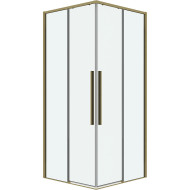 Душевой уголок Grossman Galaxy 70х70 300.K33.01.7070.32.00 профиль Золото сатин стекло прозрачное