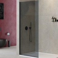 Душевая перегородка Cezares Liberta 100 LIBERTA-L-1-TB-100-GR-NERO профиль Черный матовый стекло серое