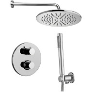 Душевая система Paffoni Light KITLIQ018CR с термостатом Хром
