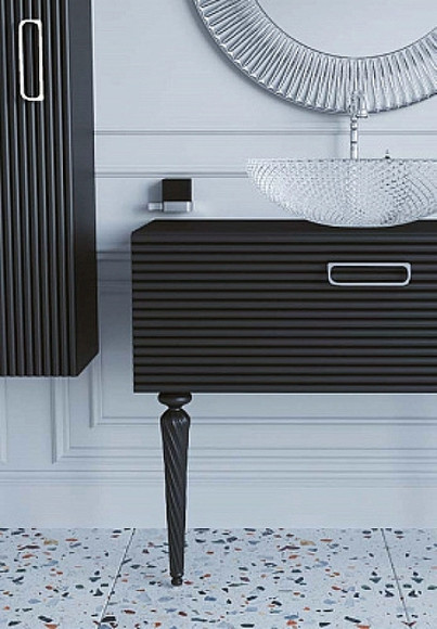 Тумба под раковину Boheme Armadi Art Vallessi Avangarde Linea 100 842-100-BCR подвесная Черная Хром