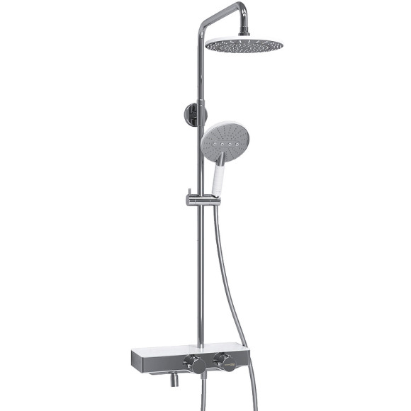 Душевая система WasserKRAFT A113.067.059.CH Thermo с термостатом Хром Белая